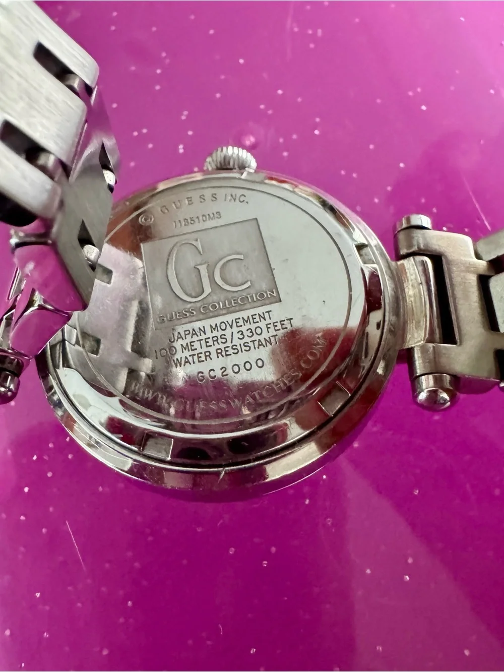 Guess Silver Gc Stainless Steel Bracelet Watch